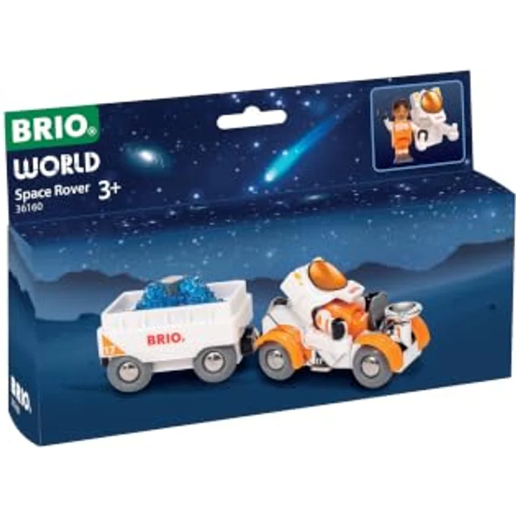 BRIO World 36160 Weltraum Rover, Eisenbahn-Set mit Astronautenfigur und Magnetanzug für Kinder ab 3 Jahren – Bild 3