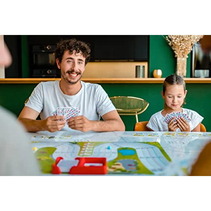 Jumbo 19900 1000KM Brettspiel, Familienspiel für 2-4 Spieler ab 5 Jahren, Niederländische Ausgabe mit einfachen Regeln und bunten Illustrationen – Bild 5