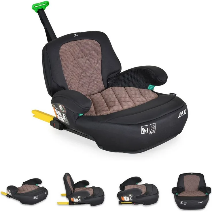 Cangaroo Kindersitzerhöhung Jax i-Size, 36 kg, 125-150cm Gruppe 3 Isofix Top Tether, wählbarer Bezug
