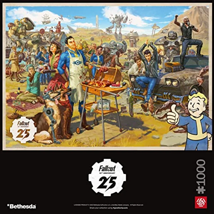 Good Loot Gaming Puzzle Fallout 25th Anniversary Puzzles Spiel-Artwork für Erwachsene Teenager Puzzlespiel mit 1000 Teilen Spielepuzzles Inspiriert Durch EIN Computerspiel 68,3 x 48 cm – Bild 3