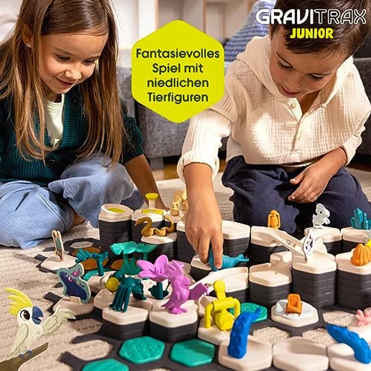 Ravensburger GraviTrax Junior Starter-Set XXL - Erweiterbare Kugelbahn für Kinder, Murmelbahn überwiegend aus nachwachsenden Rohstoffen mit, Lernspielzeug und Konstruktionsspielzeug ab 3 Jahren – Bild 5