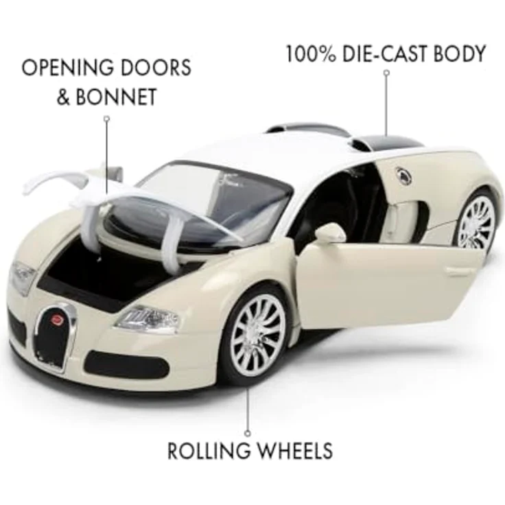 JADA Spielzeug-Rennwagen 2011 Bugatti Veyron Die-Cast Fahrzeug, Maßstab 1:24, von Fast & Furious, für Kinder ab 8 Jahren – Bild 2