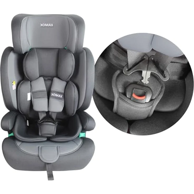 XOMAX LM238, Autokindersitz anthrazit-grau mit ISOFIX, für Kinder 9-36 kg, ab 15 Monaten bis 12 Jahre – Bild 2