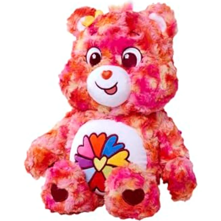 Simba Glücksbärchi Flower Power Bärchi, 35cm Plüschfigur mit Blütenmuster und Geschenkbox – Bild 3
