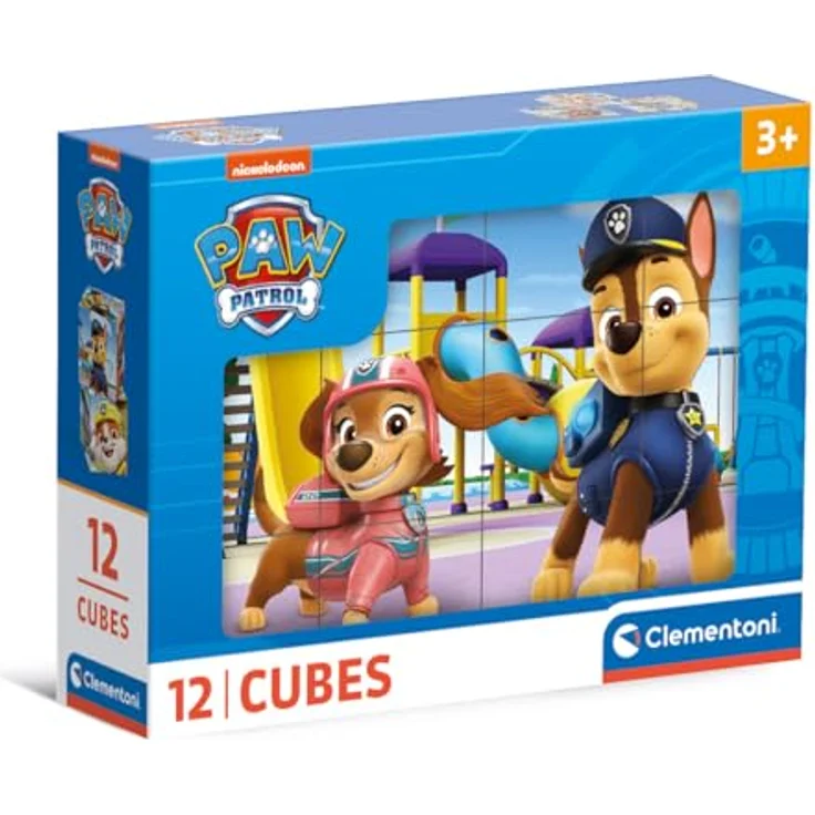 Clementoni Paw Patrol 12 Würfel Puzzle Kinder - Vielseitiger Puzzle-Spaß für Kinder ab 3 Jahren, Kinderfreundliche Designs - Sensorik- & Motorikspielzeug 41194 – Bild 1