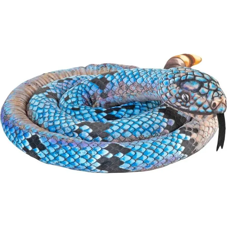 Wild Republic Lebende Erdschlangen-Plüschtier, 152 cm, realistische Optik mit detaillierter Sublimationsdruck, blau