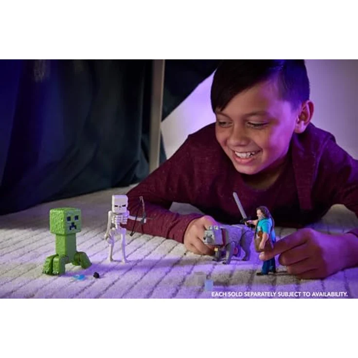 Mattel® Actionfigur Minecraft Steve, beweglich mit charakteristischem Zubehör, Set für Fans ab 6 Jahren – Bild 2