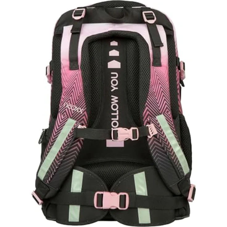 neoxx Active Pro School Backpack Sweet Like Sunset, Schulrucksack mit einstellbarem Tragesystem, 31 x 45,5 x 21 cm, ideal für Bücher und Snacks – Bild 4