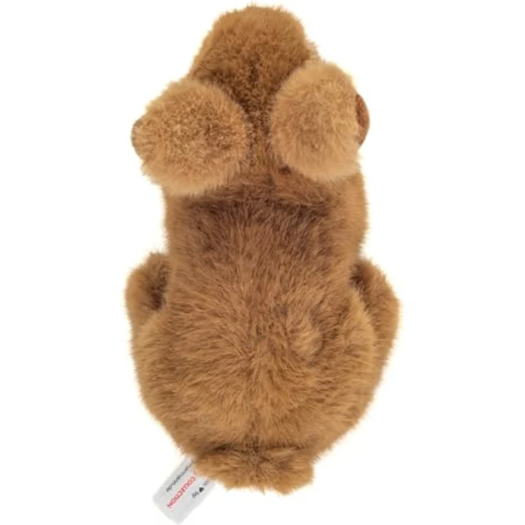 Teddy Hermann Hase sitzend, Kuscheltier aus Plüsch, braun, 17 cm, Pflegeleicht waschbar bei 30 Grad – Bild 3