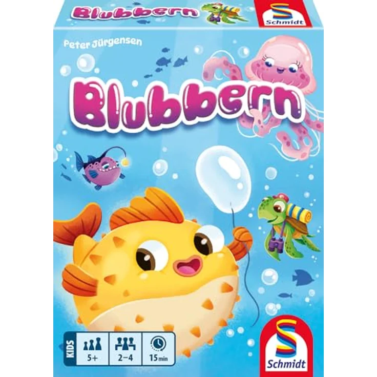 Schmidt Spiele 75062 Blubbern, Kinderkartenspiel für 2-4 Spieler, ab 5 Jahren, Unterwasserwelt, Spieldauer ca. 15 Minuten – Bild 1