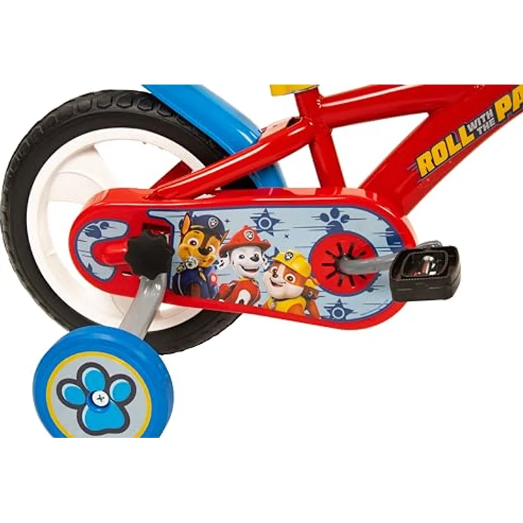 Toimsa Kindervelo 12 Zoll, Kinderfahrrad mit Paw Patrol Design, Metallrahmen, verstellbarem Sitz und Lenker, mit Stützrädern und 2 Felgenbremsen – Bild 3