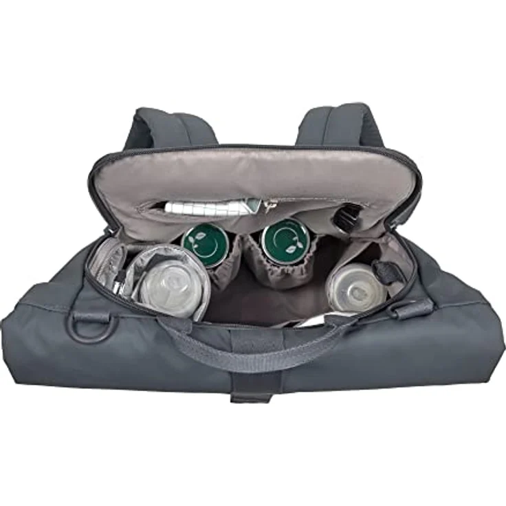 LÄSSIG Baby Wickelrucksack Wickeltasche Rolltop Backpack anthracite, nachhaltig produziert, 20 Liter Volumen – Bild 3