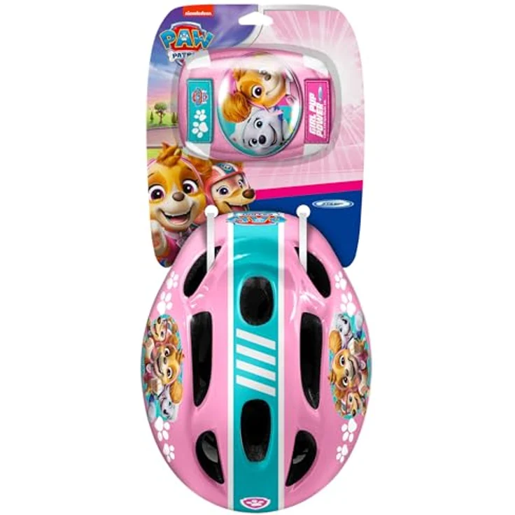 STAMP Helm + Ellbogen-& Knie Schutz. PAW Patrol Pink Combo Elbow & Knee Pads, SKIDS Control – Bild 2