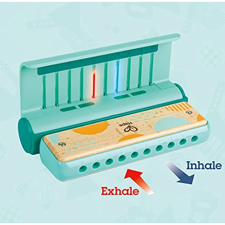 Hape Leuchtende Lern-Harmonica | Mundharmonika Musikspielzeug mit Licht für Kinder | ab 3 Jahren – Bild 3