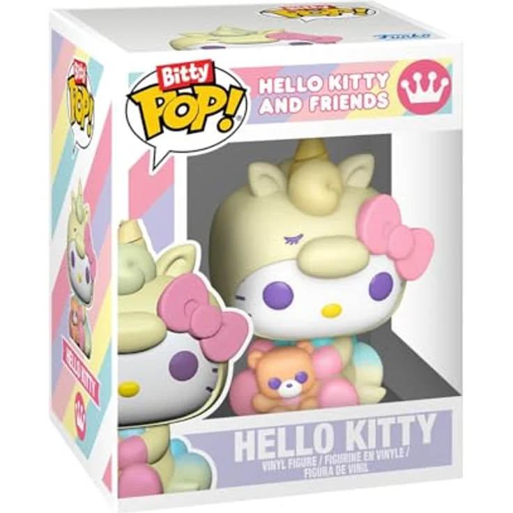 Funko Bitty Pop! Sanrio Keroppi 4PK mit Überraschungs-Mini-Figur, 0.9 Inch (2.2 cm) Hello Kitty Sammlerstück, inkl. stapelbarem Display-Regal, ideale Geschenkidee für Party-Tüten und Strümpfe – Bild 5