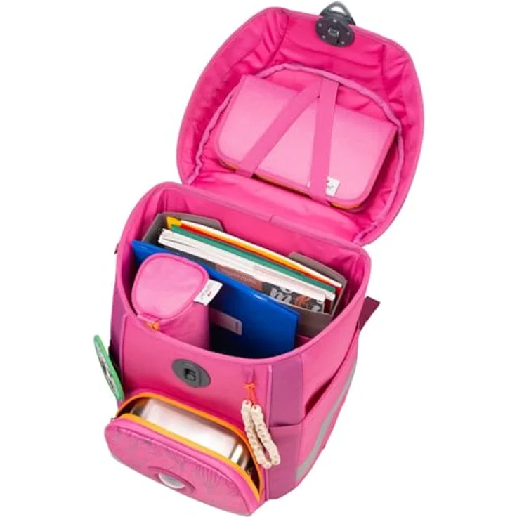 DerDieDas ErgoFlex Easy Exklusiv Neon Schulranzenset 5-teilig Pink Planet, Schulranzen-Set mit ergonomischem Rücken und stilsicherem Design – Bild 5