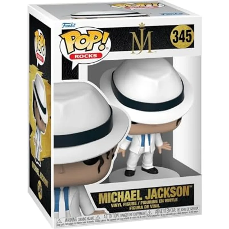 Funko Pop! Rocks: Michael Jackson - MJ - (Lean) - Vinyl-Sammelfigur - Geschenkidee - Offizielle Handelswaren - Spielzeug Für Kinder und Erwachsene - Music Fans - Modellfigur Für Sammler and Display