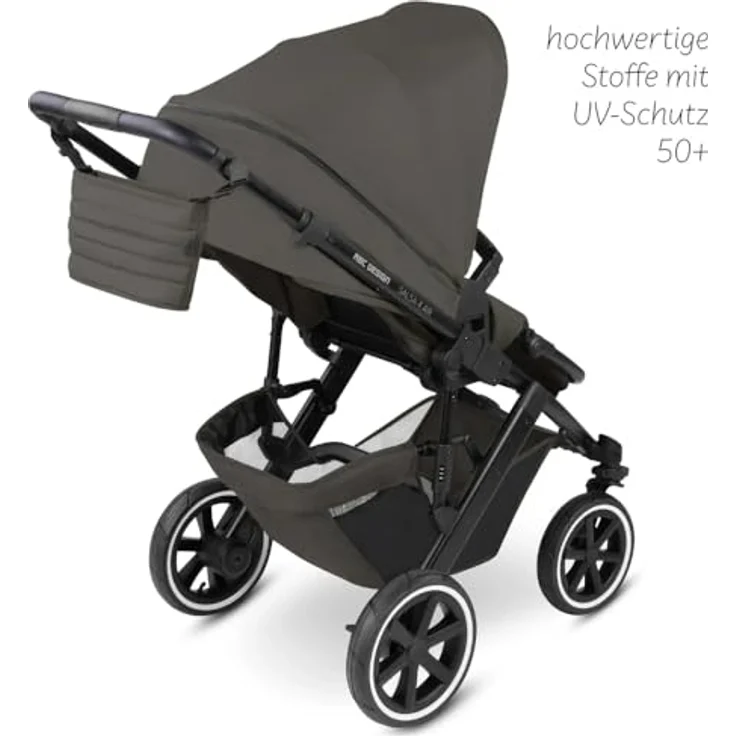 ABC Design Kinderwagen Salsa 4 Air 2 in 1 - Kombikinderwagen für Neugeborene & Babys - Inkl. Sportsitz Buggy & Babywanne - Radfederung & Luftreifen - Cloud – Bild 5