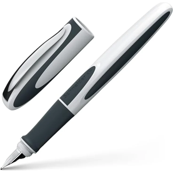 SCHNEIDER Füllhalter Ray, ergonomisch gummiertes Griffprofil, weiß-dunkelgrau – Bild 2