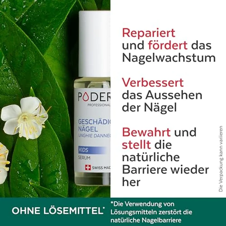 PODERM INTENSIVE NAGELPFLEGE FÜR KINDER & BABYS, Beruhigt, repariert und stärkt, für gesunde Nägel ab 3 Monaten, von Experten empfohlen, hergestellt in der Schweiz – Bild 2