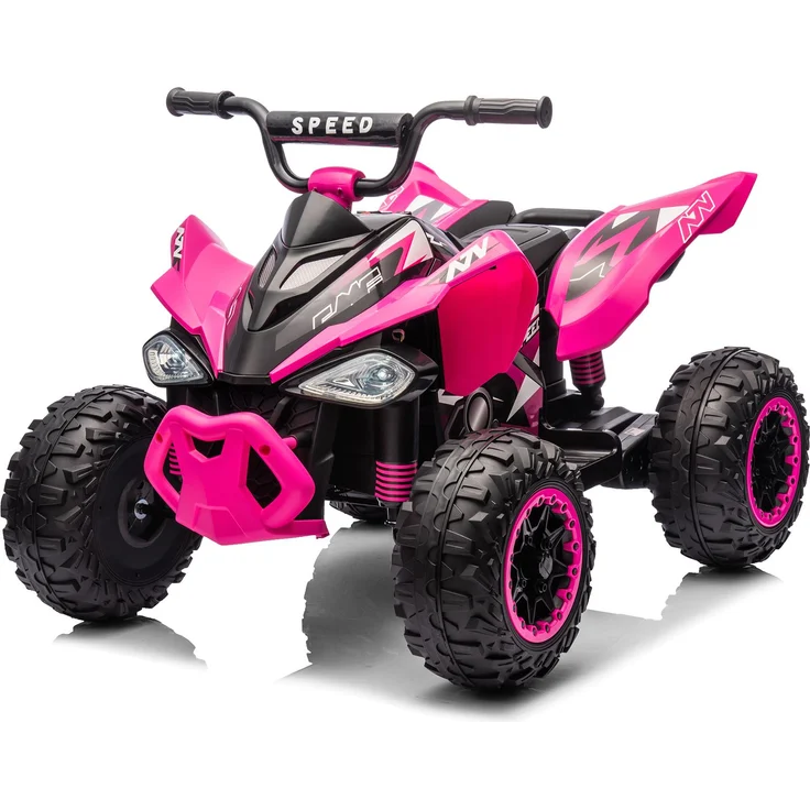 FCH Kinder Quad Elektro 12V 7Ah ATV, mit Musik, MP3 und LED-Scheinwerfer, Rosa für Kinder 3-6 Jahre