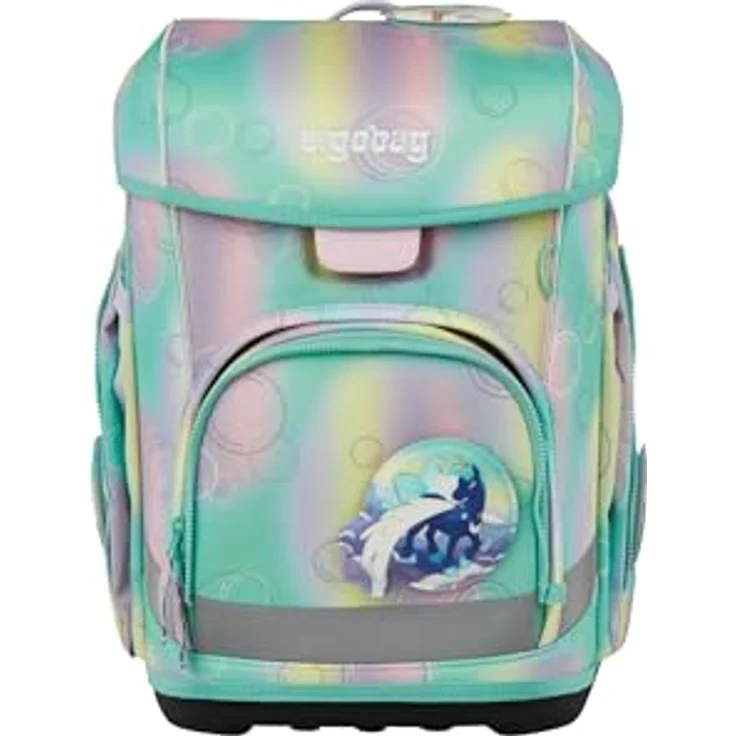 ergobag cubo Light Set, ergonomischer Schulranzen 6-teilig, extra leicht mit Hüftgurt, 860 g, recycelte Materialien, individuelle Kletties, hohe Sichtbarkeit durch Reflektoren – Bild 3