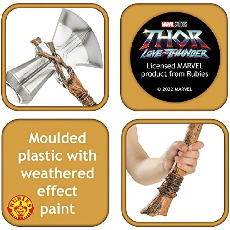 Rubie's offizielles Marvel Thor Love & Thunder Film, Thor Stormbreaker Axt Kostümzubehör, Superhero Zubehör – Bild 3