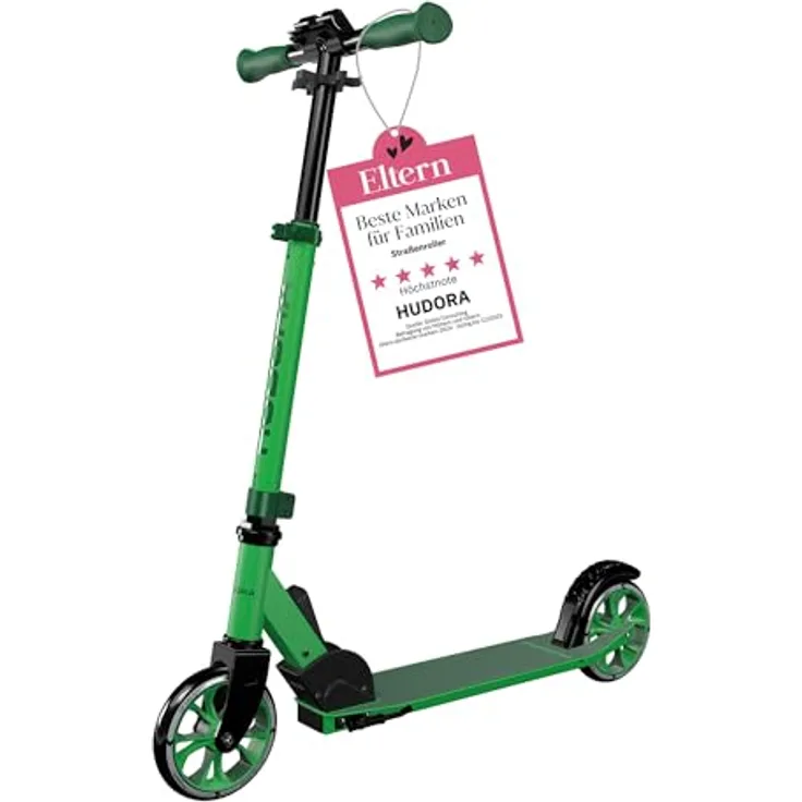 Hudora Cityroller Up 145 Junior, höhenverstellbar, klappbar, bis 60kg, für Kinder ab 3 Jahren, rutschfeste Trittfläche