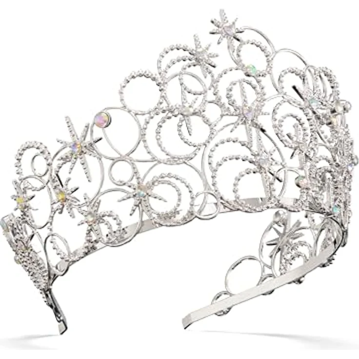 The Noble Collection Wicked Glinda Bubble Crown - Authentische Nachbildung mit hochwertigen Metallen und schillernden Edelsteinen, Jugendgröße, ca. 7,8 cm – Bild 1