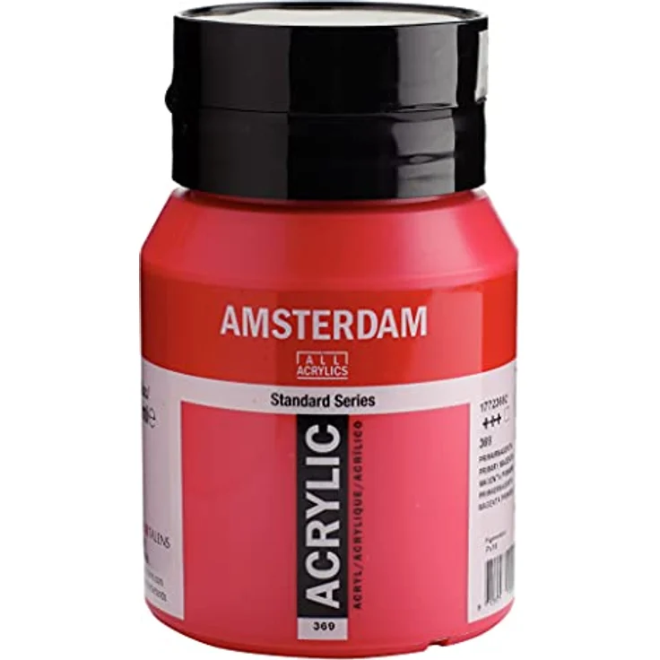 Amsterdam Standard Series Acrylfarbe 500 ml, Primärmagenta 369, lichtecht, alkalibeständig, schnelle Trocknung – Bild 1
