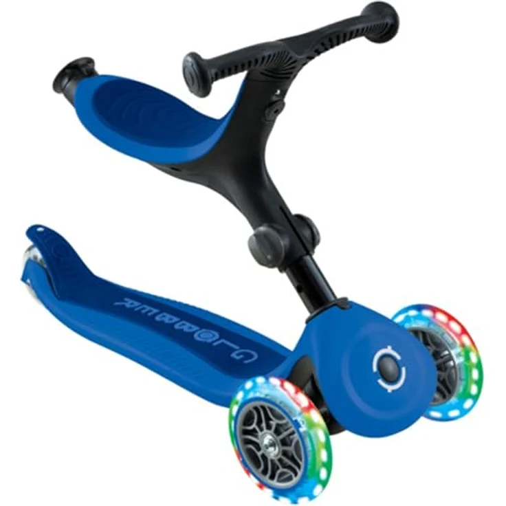 authentic sports & toys Globber Go-Up Active Lights 3-in-1 Kinderfahrzeug / Dreirad, Laufrad und Scooter, mit batterielosen LED-Leuchtrollen, in Zweifarben-Design – Bild 7