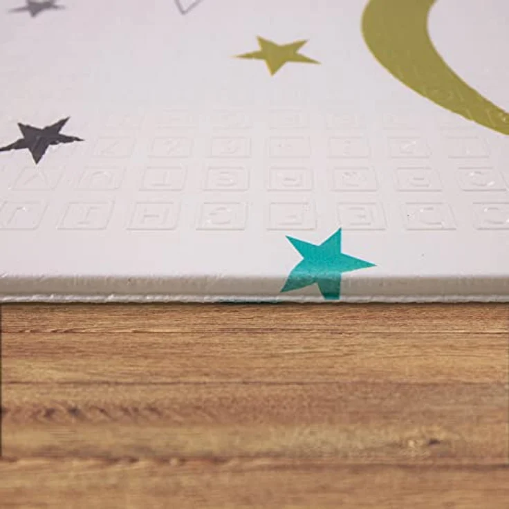 Paco Home Wendbare Spielmatte Krabbelmatte für Babys, faltbar und abwischbar, Tier Motiv, 150x200 cm, Farbe: Creme – Bild 5