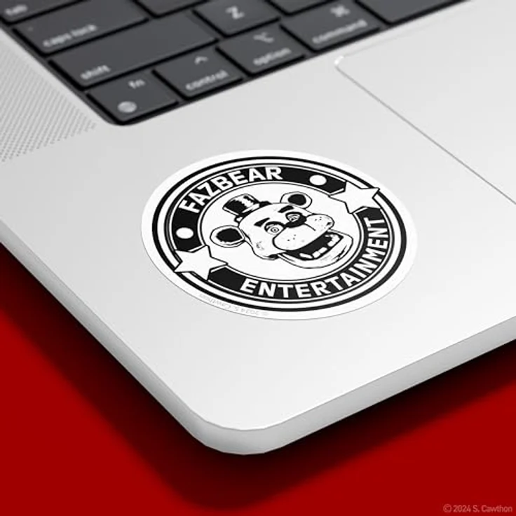 FaNaTtik Five Nights at Freddy's Tech Sticker Pack, 4 Bögen mit 47 wiederverwendbaren Vinyl-Aufklebern – Bild 5