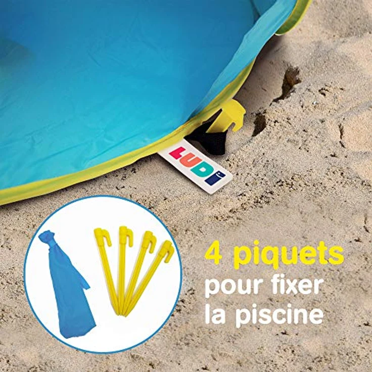 Ludi 2206 Multifunktions-Pool aus Stoff mit UV-Schutz 50 Strandmuschel – Bild 5