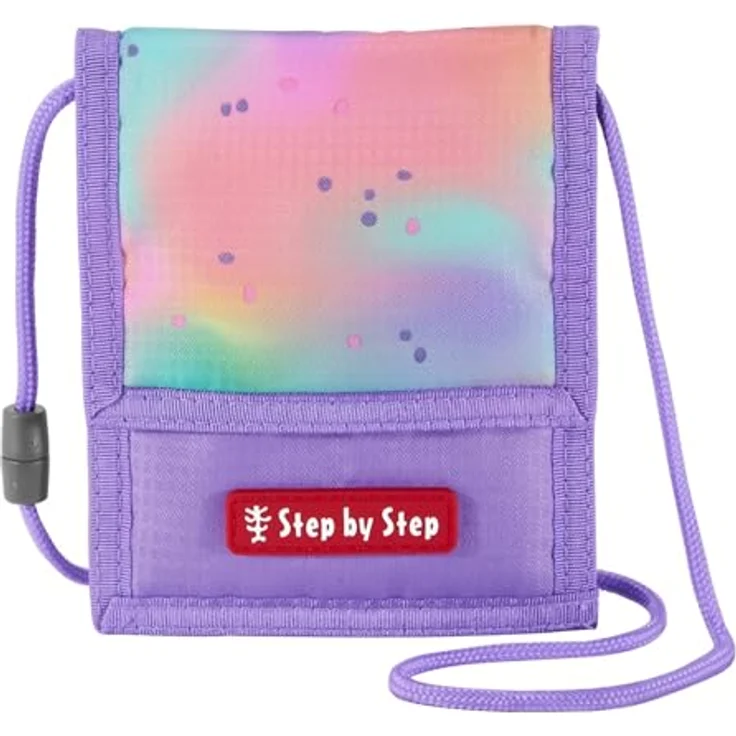 Step by Step Kindergeldbörse, Polyester, Klettverschluss mit Schlüsselhalter und Adressschild, bunt – Bild 1