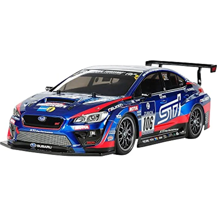 TAMIYA 58645 58645-1:10 RC Subaru WRX STI 24H Nürburgring TT-02, ferngesteuertes Auto/Fahrzeug, Modellbau, Bausatz, Hobby, Zusammenbauen, blau – Bild 2