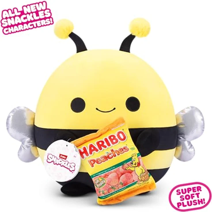 Snackles SNACKLES-CORE Licensed-Series 3-Plush 14" Bee mit Haribo (Peaches), Kuscheltier für Kinder – Bild 2