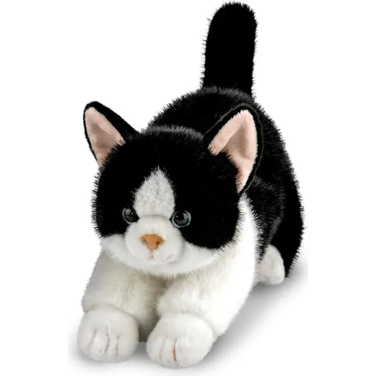 Herma Borealis Domino B&W Cat, Kuscheltier, 30 cm, schwarz-weiß