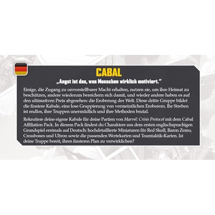 Atomic Mass Games AMGD2113 - Marvel: Crisis Protocol - Cabal Affiliation Pack, Erweiterung mit 4 hochdetaillierten Miniaturen und Teamtaktik-Karten – Bild 5