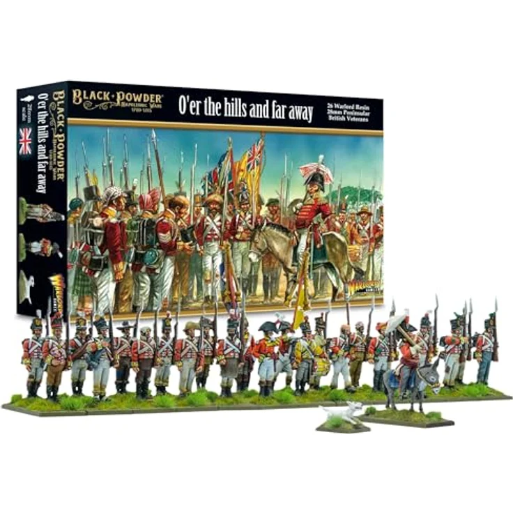 Warlord Games O'er The Hills And Far Away (British Peninsular Veterans) – Miniaturen im Maßstab 28 mm aus feinstem Warlord Resin für napoleonische Tisch-Kriegsspiele, erforden Montage und Lackierung – Bild 1
