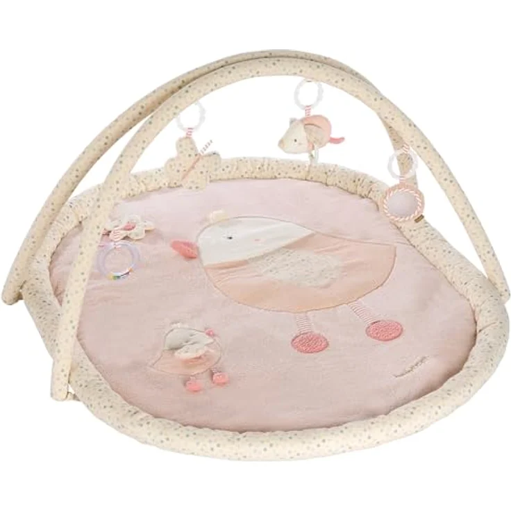 Fehn 3-D-Activity-Decke Vogel mit Glow-in-the-dark Bestickung - Spielbogen mit 5 abnehmbaren Spielzeugen für Babys ab 0+ Monaten – Bild 1