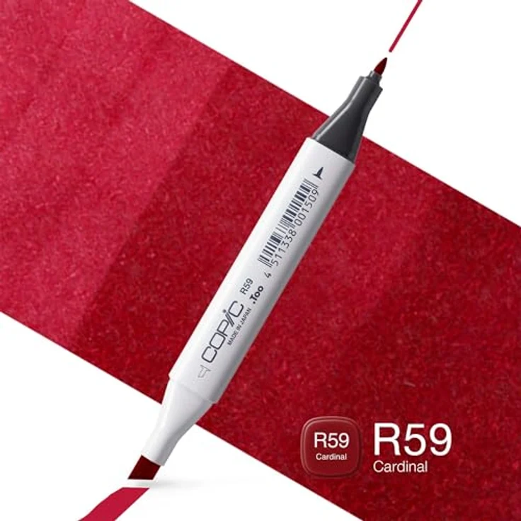 Copic Classic Marker Typ R - 59, Cardinal, professioneller Layoutmarker mit breiter und feiner Spitze, schnelltrocknend und nachfüllbar – Bild 2