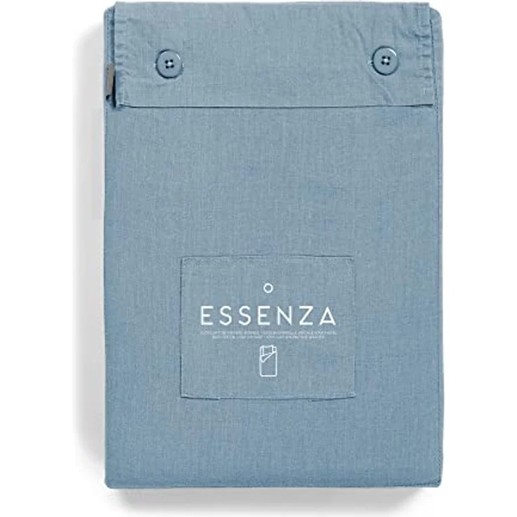 ESSENZA Bettwäsche Guy Blau, 155x220 + 1x 80x80 cm, 100% Baumwollrenforce, nachhaltig und weich – Bild 2