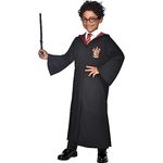 amscan Child Boys Harry Potter Robe Kit (6-8yr), Zauberstab, Brille, Robe mit Kapuze, Größe 128 cm, für Kinder im Alter von 6-8 Jahren