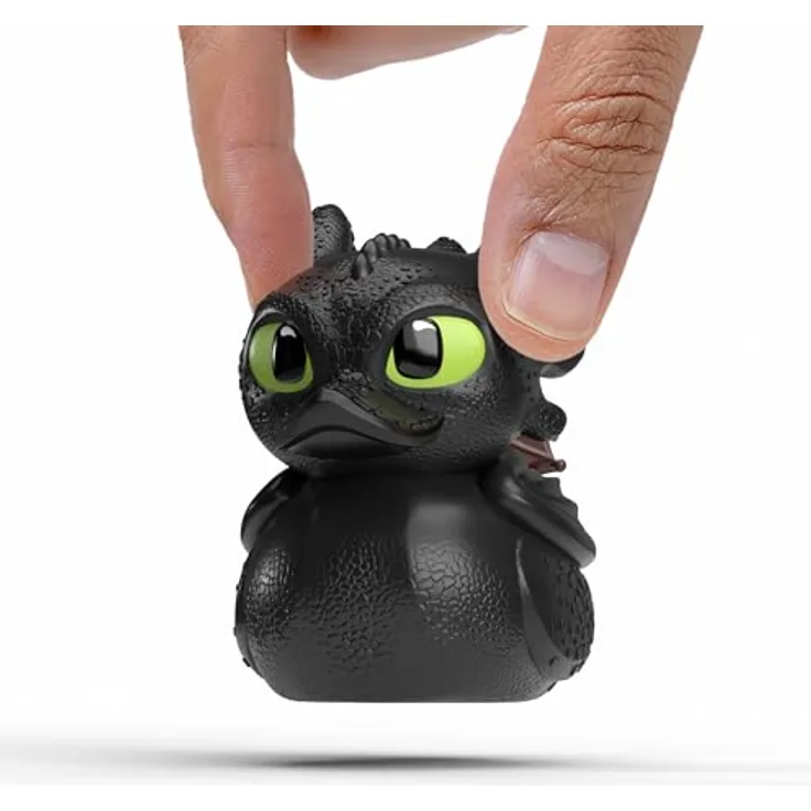 TUBBZ Mini: Drachenzähmen leicht gemacht - Ohnezahn, Cosplay-Gummiente Vinyl-Figur, ca. 5 cm, in dekorativer Mini-Badewanne