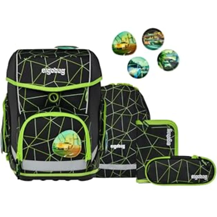 ergobag Schulranzen CyBär Race Cubo Set, funktionale Rückenpolsterung und ergonomisches Design, neu – Bild 1