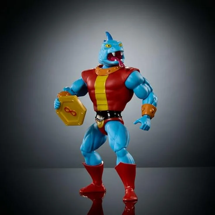 Masters of the Universe Origins Fang Man Actionfigur, 14 cm Bösewicht mit Reißzähnen und Rad der Unendlichkeit, detailreiches Design, JBM91 – Bild 4