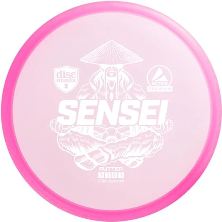 Discmania Active Premium Sensei, Putter mit niedrigem Profil für Annäherungsschläge und Putts, transparent – Bild 1