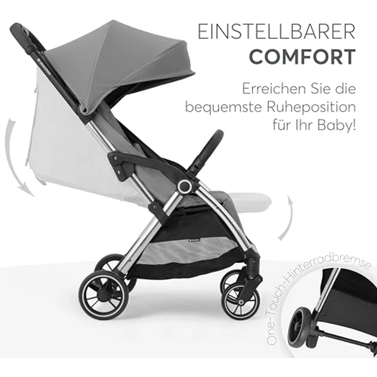 Kikkaboo Kinder-Buggy Kinderwagen, Buggy Eden 22 kg, Federung Regenschutz zusammenklappbar – Bild 3