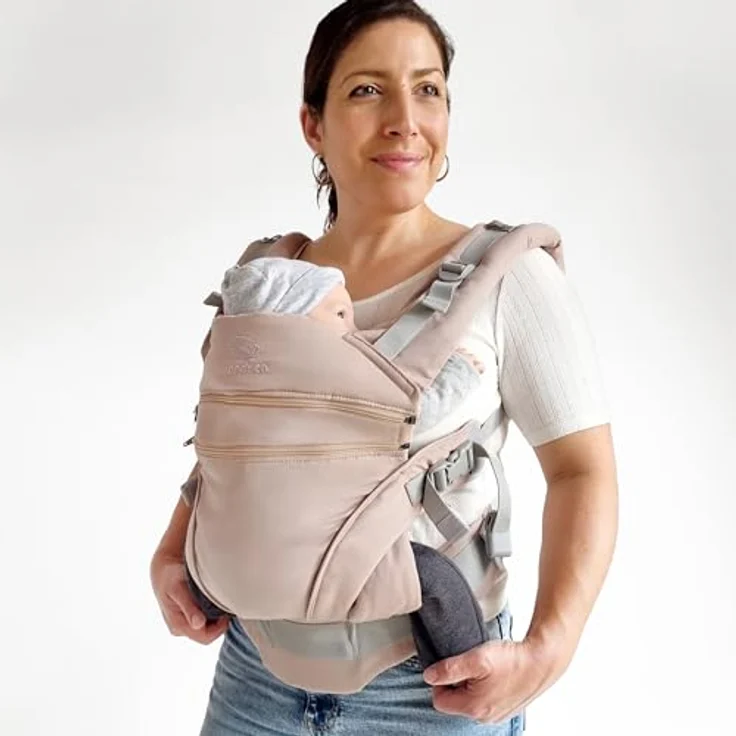 Manduca XT Special Edition, Babytrage der Happy Kollektion mit ergonomischer Passform und stufenlos verstellbarer Stegbreite – Bild 4